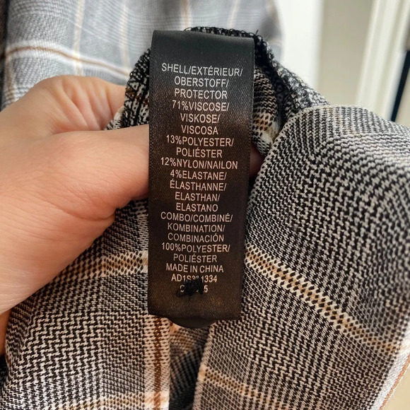 Adrianna Papell EUC Women's Gray Plaid Longline Academic Classic Preppy Coat - Picture 7 of 11